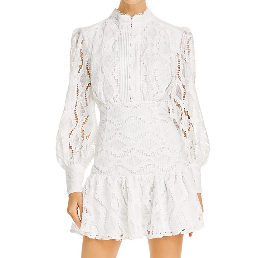 Bardot Elegant White Lace Dress
